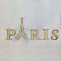 DC Fa felirat "PARIS" Eiffel toronnyal 5cm
