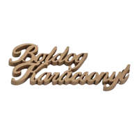 DC Fa felirat "Boldog Karácsonyt" 15cm x 7cm - arany