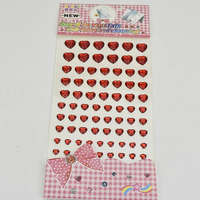 Corolla Exp-Imp. Kft Öntapadó strassz piros szív mix 0,5cm - 1,1 cm 84 db/levél