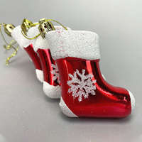 DC Karácsonyi zokni karácsonyfadísz piros 8cm x 7cm x 3cm