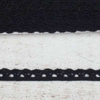 DC Pamut csipke fekete színű 1 cm x 2m