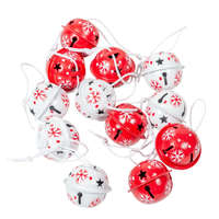 Csengő fém akasztós piros-fehér 3cm 12db-os