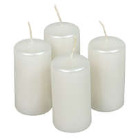 Metál adventi gyertya 80x40mm fehér 4db/csom (db ár)