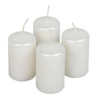 Metál adventi gyertya 70x40mm fehér 4db/csom (db ár)