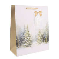 Ajándéktasak havas fenyők 11x14cm