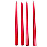 Metál szálas gyertya piros 30cm 4db/csom (db ár)