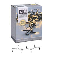 Fényfüzér 120 LED-es adapteres meleg