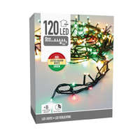 Fényfüzér 120 LED-es időzítős programos adapteres piros-meleg-zöld