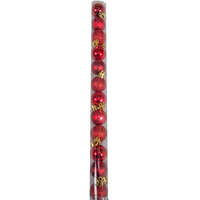 Müanyag gömb piros 3cm 12db-os csomag