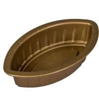 Műanyag bordás kis hajó arany M6,5 x25 x14,5cm