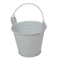 Fém vödör matt fehér D7x5,6cm