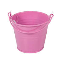 Fém vödör rózsaszín D8,3cm M7cm