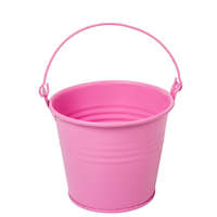Fém vödör rózsaszín D10x8,5cm
