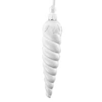 Műanyag karácsonyfadísz - Csavart karcsú jégcsap - 13cm