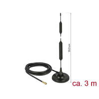 Delock Delock GSM antenna SMA-dugó 5 dBi irányítatlan, rögzített, mágneses talppal és csatlakozókábellel (R