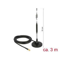 Delock Delock LTE antenna SMA-dugó 6 dBi irányítatlan, rögzített, mágneses talppal és csatlakozókábellel (R