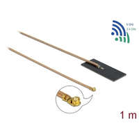 Delock Delock WLAN 802.11 ac/ax/a/h/b/g/n Antenna, MHF I csatlakozódugó, 0,5 - 1,2 dBi, RG-178 1 m-es NYÁK