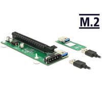 Delock Delock Bovítokártya M.2 kulcs B+M > PCI Express x16 30 cm USB kábellel