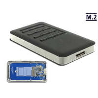 Delock Delock Külso ház M.2 B kulcsmodul 42 mm SSD-hez > USB 3.0 Micro B-típusú anya titkosítás funkcióval