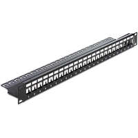 Delock Delock 19"-s 24 portos Keystone patchpanel tehermentesítővel