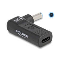 Delock Delock Laptop töltőkábel adapter USB Type-C anya - HP 4,5 x 3,0 mm apa 90 fokban hajlított