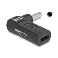 Delock Delock Laptop töltőkábel adapter USB Type-C anya - Dell 4,5 x 3,0 mm apa 90 fokban hajlított