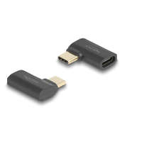  Delock USB Adapter 40 Gbps USB Type-C PD 3.1 240 W csatlakozódugóval - csatlakozóhüvellyel, ívelt bal / jobb 8K 60 Hz