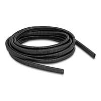  Delock Műanyag kábel védőborítást biztosító ovális alakú hajlékony vezeték 13,6 x 6,3 mm - hossza 5 m fekete