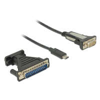Delock Delock Adapter, USB Type-C > 1 db soros DB9 RS-232 + DB25 adapter