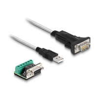  Delock USB 2.0 A-típusú adapter 1 x soros RS-422/485 apa 6 tűs terminal blockkal 5 V 1,8 m