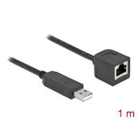 Delock Delock Soros kapcsolati kábel FTDI chipszettel, USB 2.0 A-típusú apa - RS-232 RJ45 anya, 1 m hosszú,