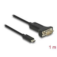  Delock Adapter USB Type-C - 1 x soros RS-232 D-Sub 9 tűs apa anyacsavarokkal 1 m