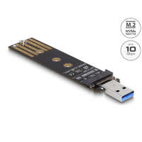  Delock Combo Converter M.2 NVMe PCIe vagy SATA SSD USB 3.2 Gen 2-vel