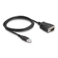  Delock Adapter USB 2.0 A-típusú apa - 1 x Soros RS-232 D-Sub 9 apa csavarokkal és csavaranyákkal elektromos kisülés (ESD) elleni védelemmel
