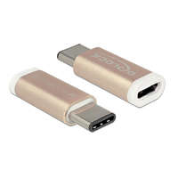 Delock Delock adapter USB Type-C 2.0 apa (host) > USB 2.0 Micro-B anya (eszköz) réz színű