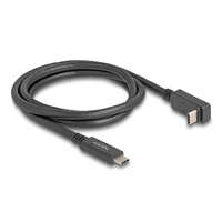  Delock USB 10 Gbps kábel USB Type-C apa USB Type-C apa, ívelt felfelé / lefelé, 1 m 4K PD 60 W E-Marker