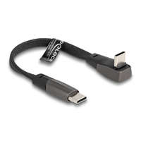  Delock USB 2.0 Laposkábel USB Type-C apa - USB Type-C apa USB Type-C apa hajlított PD 3.0 60 W 14 cm fekete