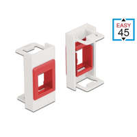 Delock Delock Easy 45 Modul Keystone tartó 22,5 x 45 mm, fehér / piros