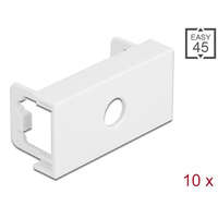 Delock Delock Easy 45 modul lemez kerek kivágással, M8 45 x 22,5 mm, 10 db. fehér