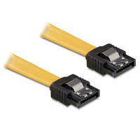 Delock Delock SATA kábel, 10cm egyenes-egyenes, fém, sárga