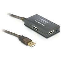 Delock Delock USB 2.0 hosszabbító kábel, 10 m aktív, 4 portos Hub