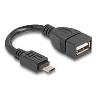  Delock USB 2.0 OTG kábel Micro-B típusú apa - A-típusú anya 11 cm