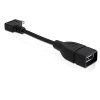 Delock Delock USB kábel, micro-B, forgatott > USB2.0-A anya OTG 11cm