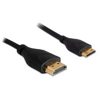 Delock Delock nagy sebességű HDMI kábel, Ethernettel A- apa > mini C-apa, vékony, 1 m