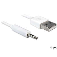 Delock Delock USB-A apa > sztereo jack 3.5 mm apa 4 pin IPod Shuffle kábel, 1 m