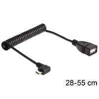 Delock Delock USB mikro-B apa forgatott > USB 2.0-A anya OTG csavaros kábel