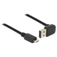 Delock Delock EASY-USB kábel, 1m, EASY-USB2.0 "A" fel/le 90 -s dugó és micro-B dugó csatlakozókkal