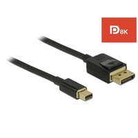 Delock Delock Mini DisplayPort a DisplayPort-kábel 8K 60 Hz 1 m DP 8K tanúsítvánnyal