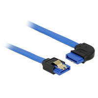 Delock Delock SATA-kábel, 6 Gb/s, hüvely, egyenes > SATA hüvely, jobbra nézo csatlakozódugóval, 30 cm, kék
