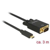 Delock Delock Kábel USB Type-C csatlakozódugóval > VGA csatlakozódugóval (DP váltakozó mód) Full HD 1080p,